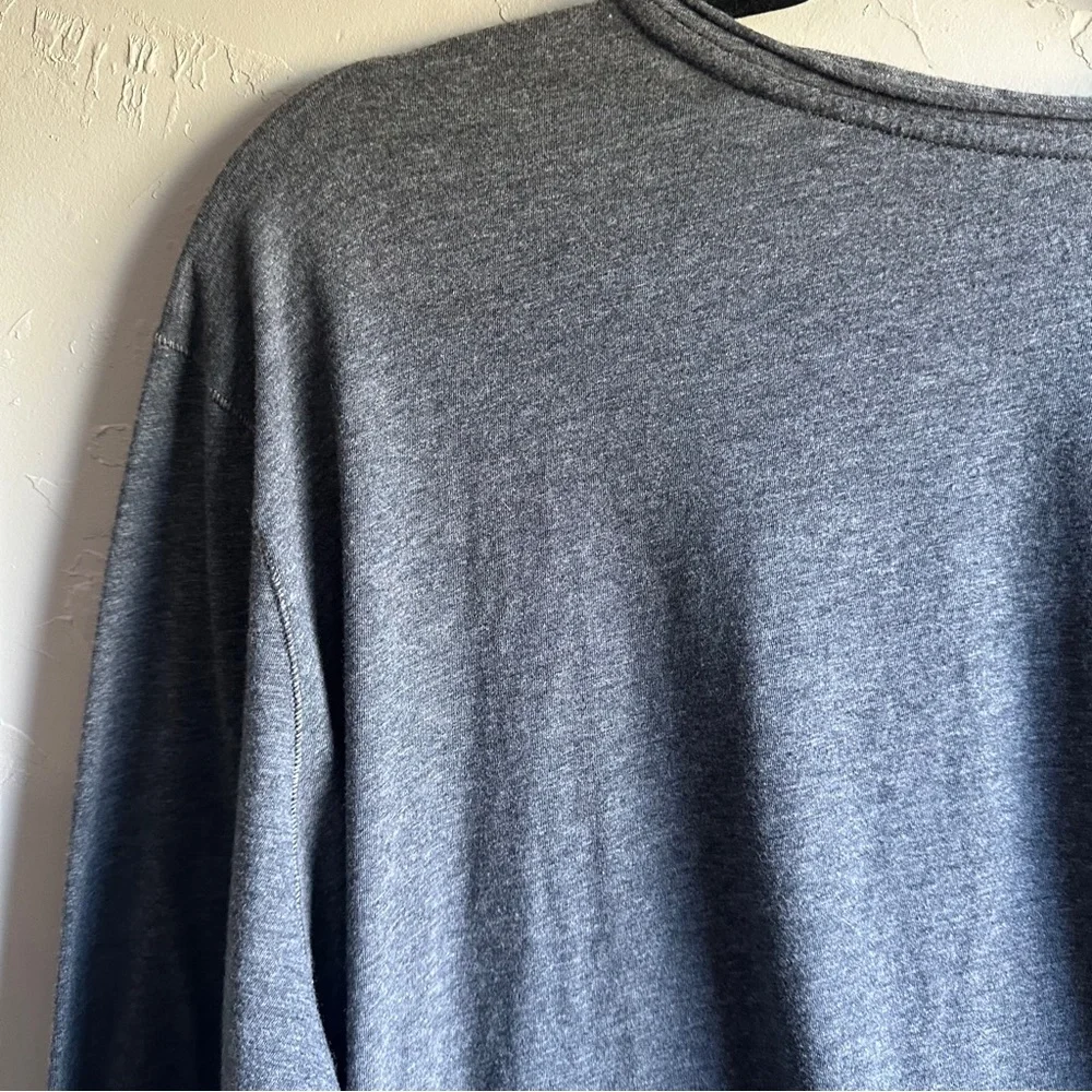 Robert Barakett Men’s Basic Farlow Long Sleeve VNeck Tee Sz XL‎ Dark Grey